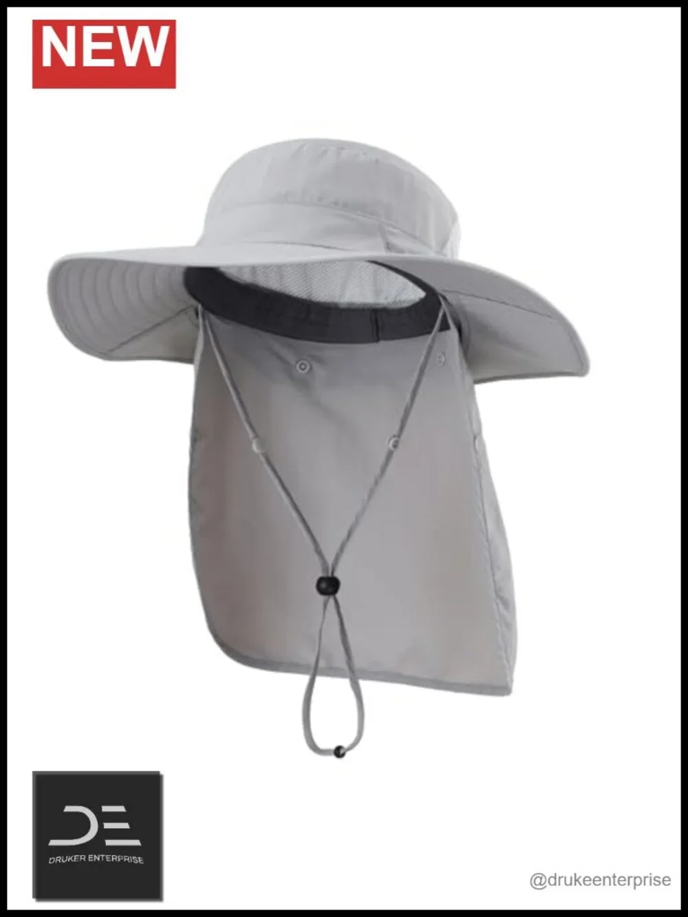 UPF 50+ Wide Brim Sun Hat with Neck Flap Fishing Bucket Hat Men Women